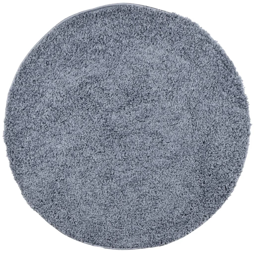 Shaggy-Teppich PAMPLONA Hochflor Modern Blau Ø 200 cm