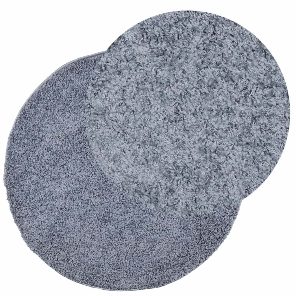 Shaggy-Teppich PAMPLONA Hochflor Modern Blau Ø 200 cm