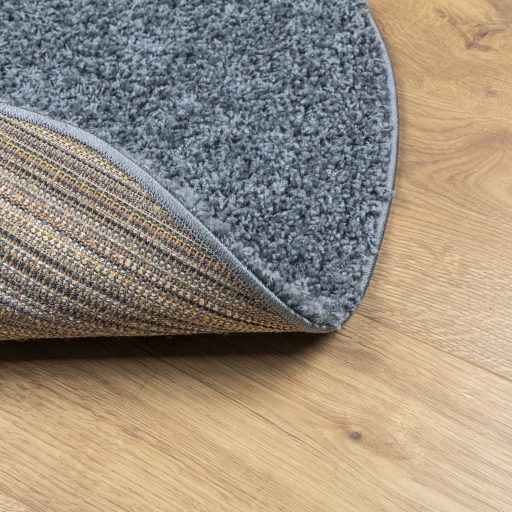 Shaggy-Teppich PAMPLONA Hochflor Modern Blau Ø 200 cm