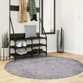 Shaggy-Teppich PAMPLONA Hochflor Modern Blau Ø 200 cm