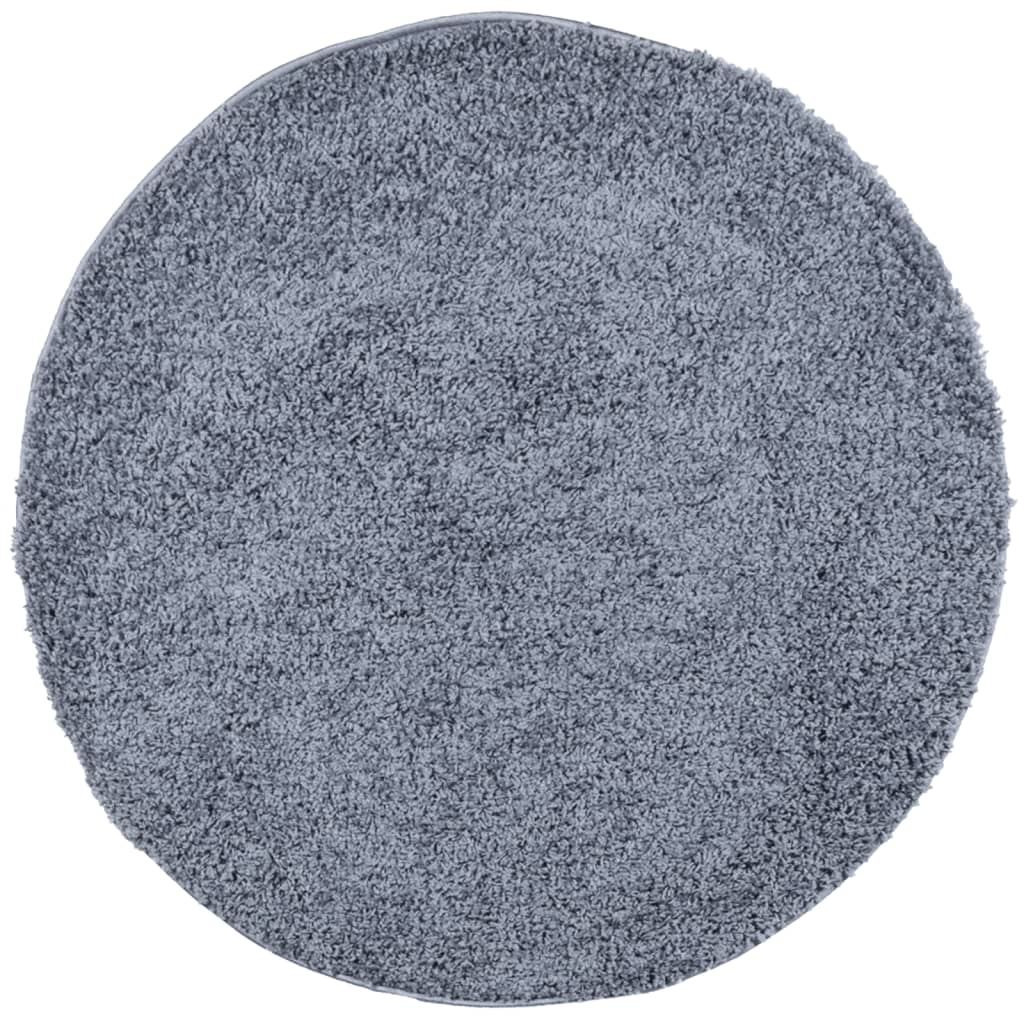 Shaggy-Teppich PAMPLONA Hochflor Modern Blau Ø 280 cm