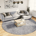 Shaggy-Teppich PAMPLONA Hochflor Modern Blau Ø 280 cm