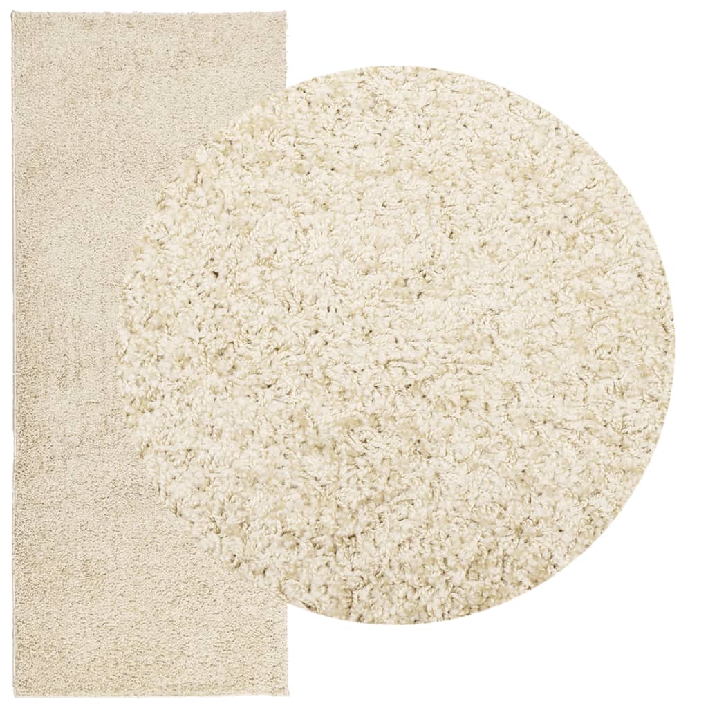 Shaggy-Teppich PAMPLONA Hochflor Modern Golden 80x200 cm