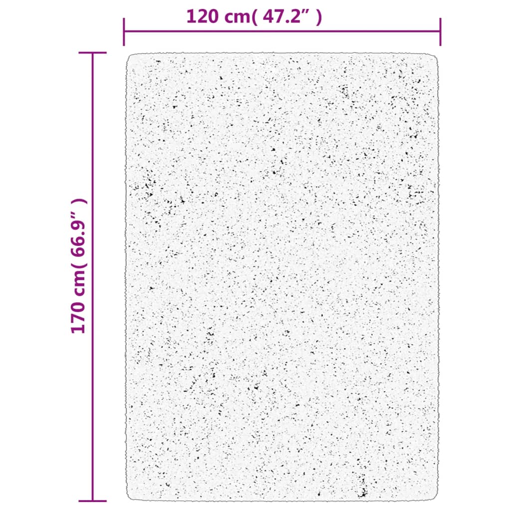 Shaggy-Teppich PAMPLONA Hochflor Modern Golden 120x170 cm