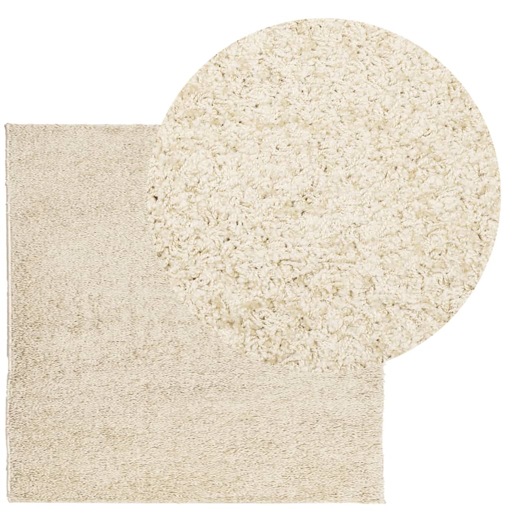 Shaggy-Teppich PAMPLONA Hochflor Modern Golden 160x160 cm