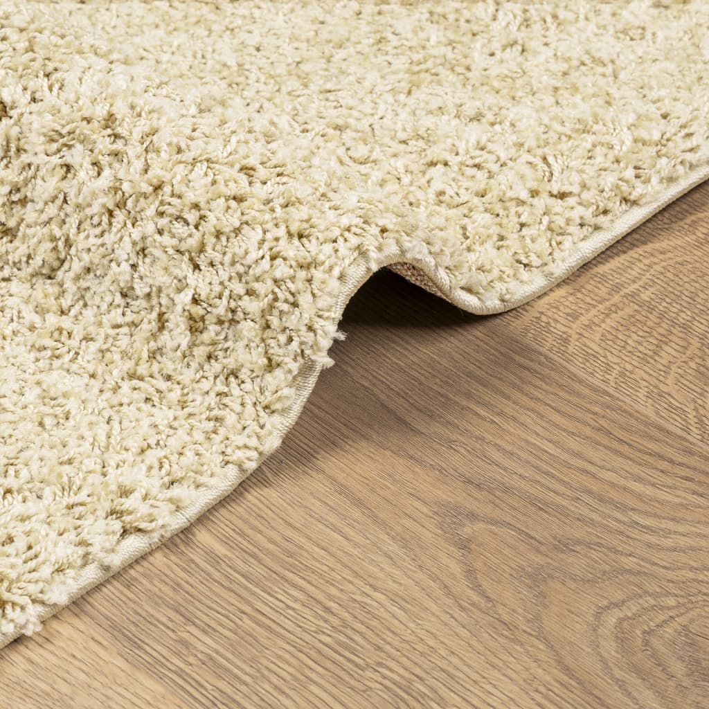 Shaggy-Teppich PAMPLONA Hochflor Modern Golden 160x160 cm