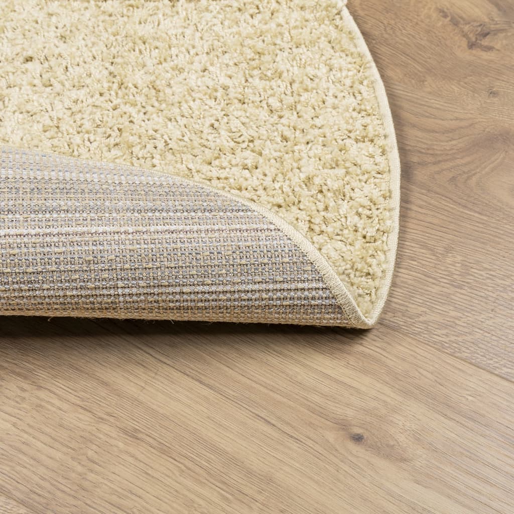 Shaggy-Teppich PAMPLONA Hochflor Modern Golden Ø 160 cm