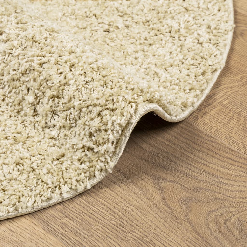 Shaggy-Teppich PAMPLONA Hochflor Modern Golden Ø 160 cm