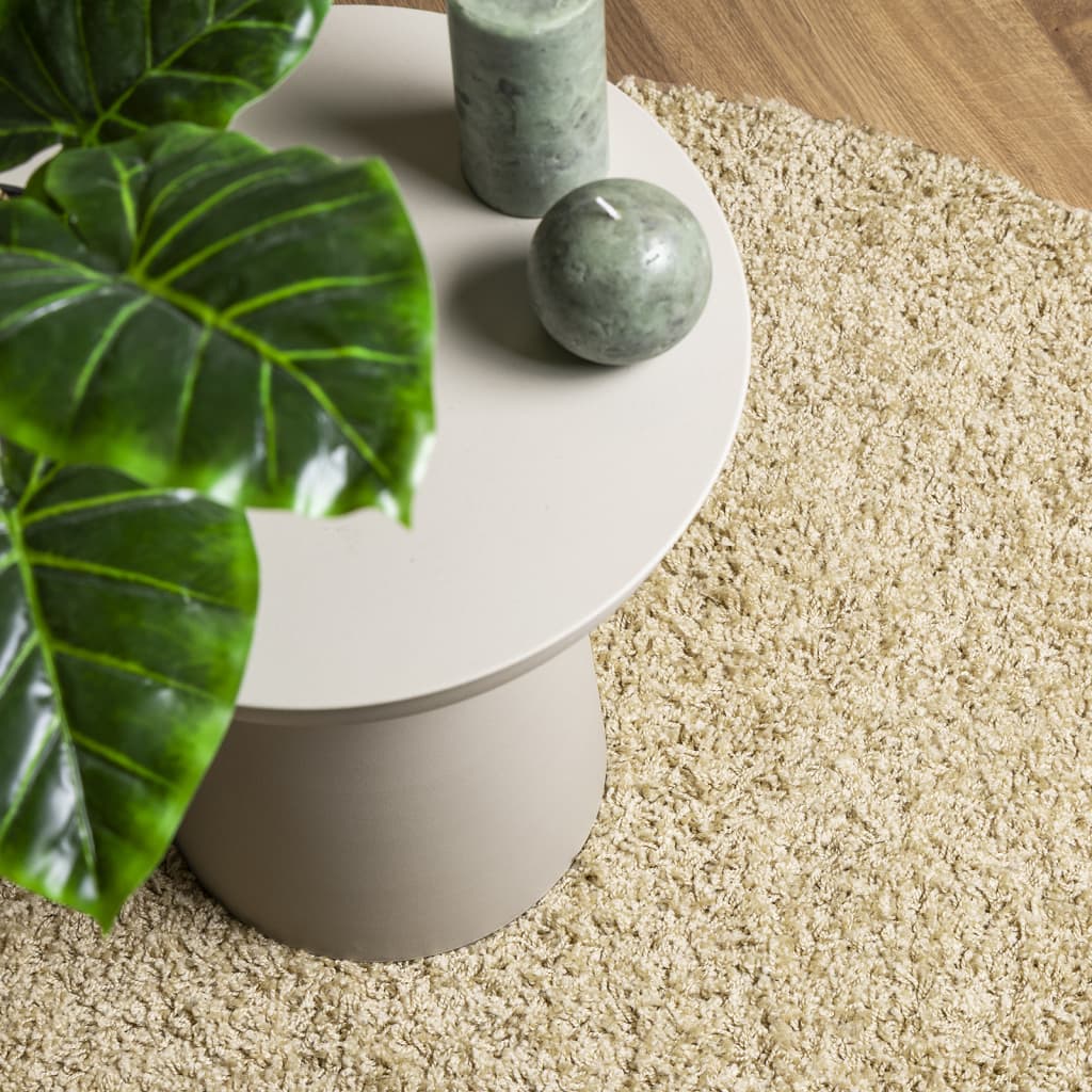 Shaggy-Teppich PAMPLONA Hochflor Modern Golden Ø 160 cm