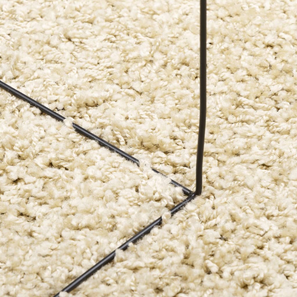 Shaggy-Teppich PAMPLONA Hochflor Modern Golden Ø 160 cm
