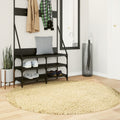 Shaggy-Teppich PAMPLONA Hochflor Modern Golden Ø 160 cm