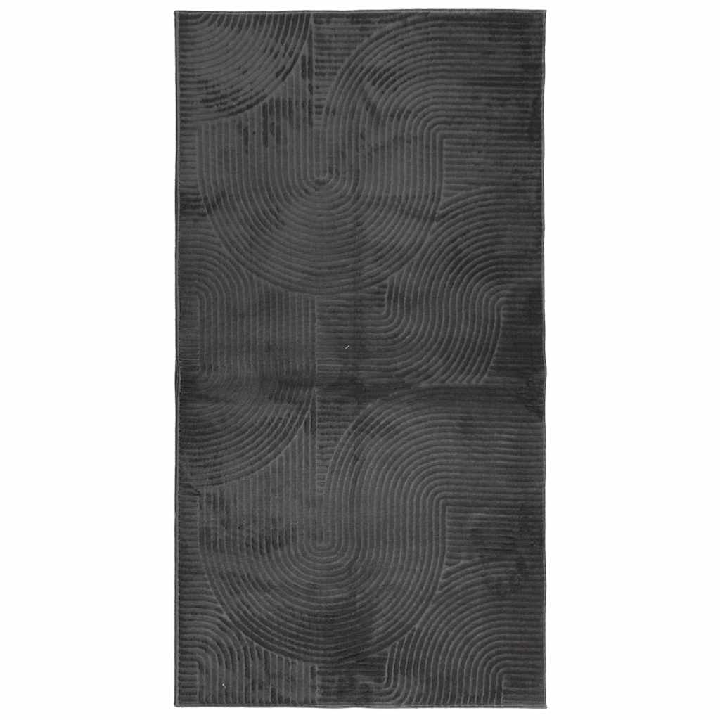 Teppich IZA Kurzflor Skandi-Stil Anthrazit 80x150 cm