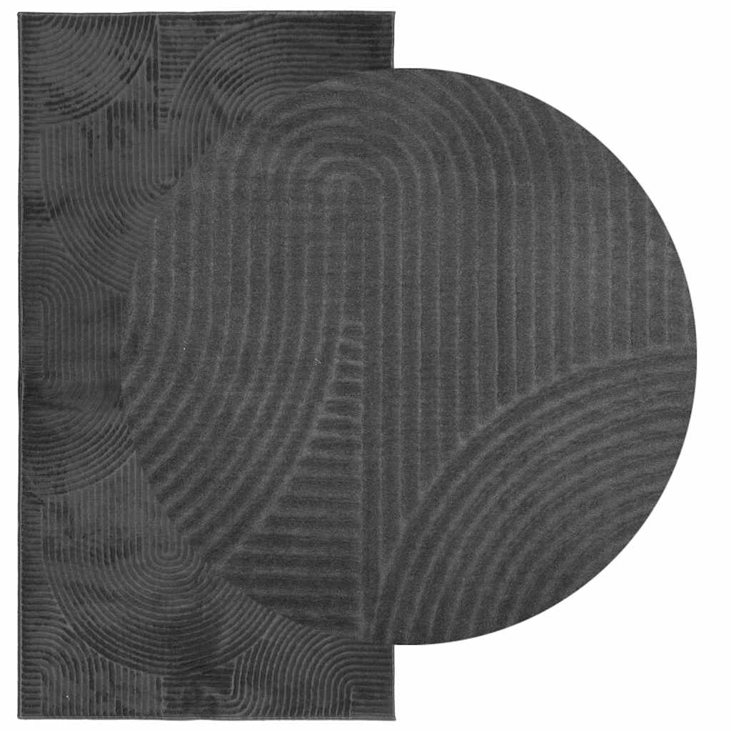 Teppich IZA Kurzflor Skandi-Stil Anthrazit 80x150 cm