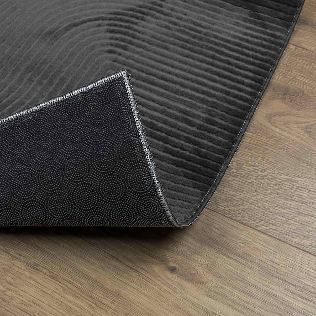 Teppich IZA Kurzflor Skandi-Stil Anthrazit 80x150 cm