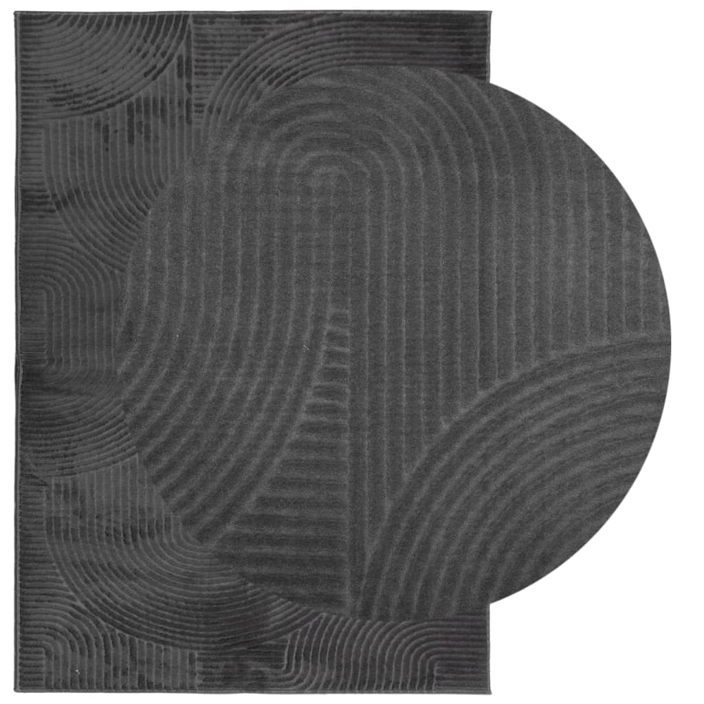 Teppich IZA Kurzflor Skandi-Stil Anthrazit 160x230 cm