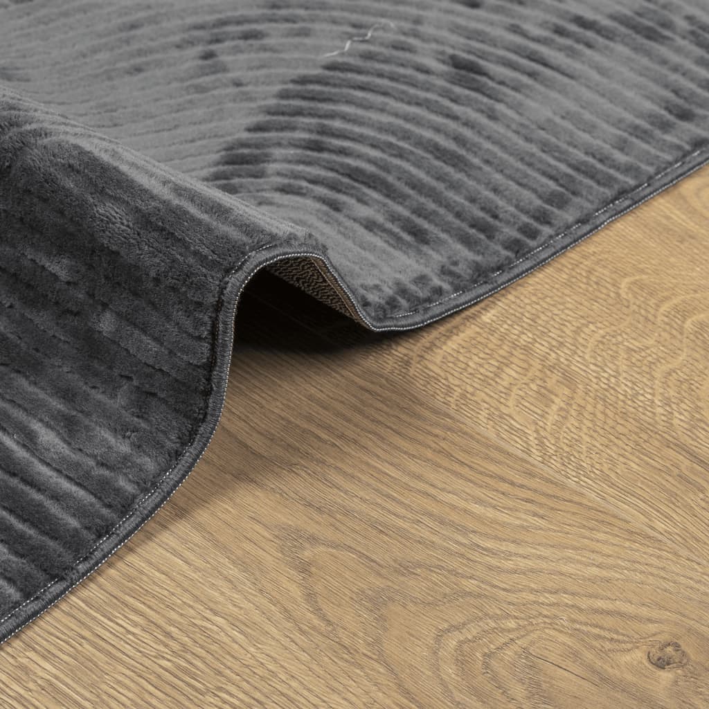 Teppich IZA Kurzflor Skandi-Stil Anthrazit 200x280 cm