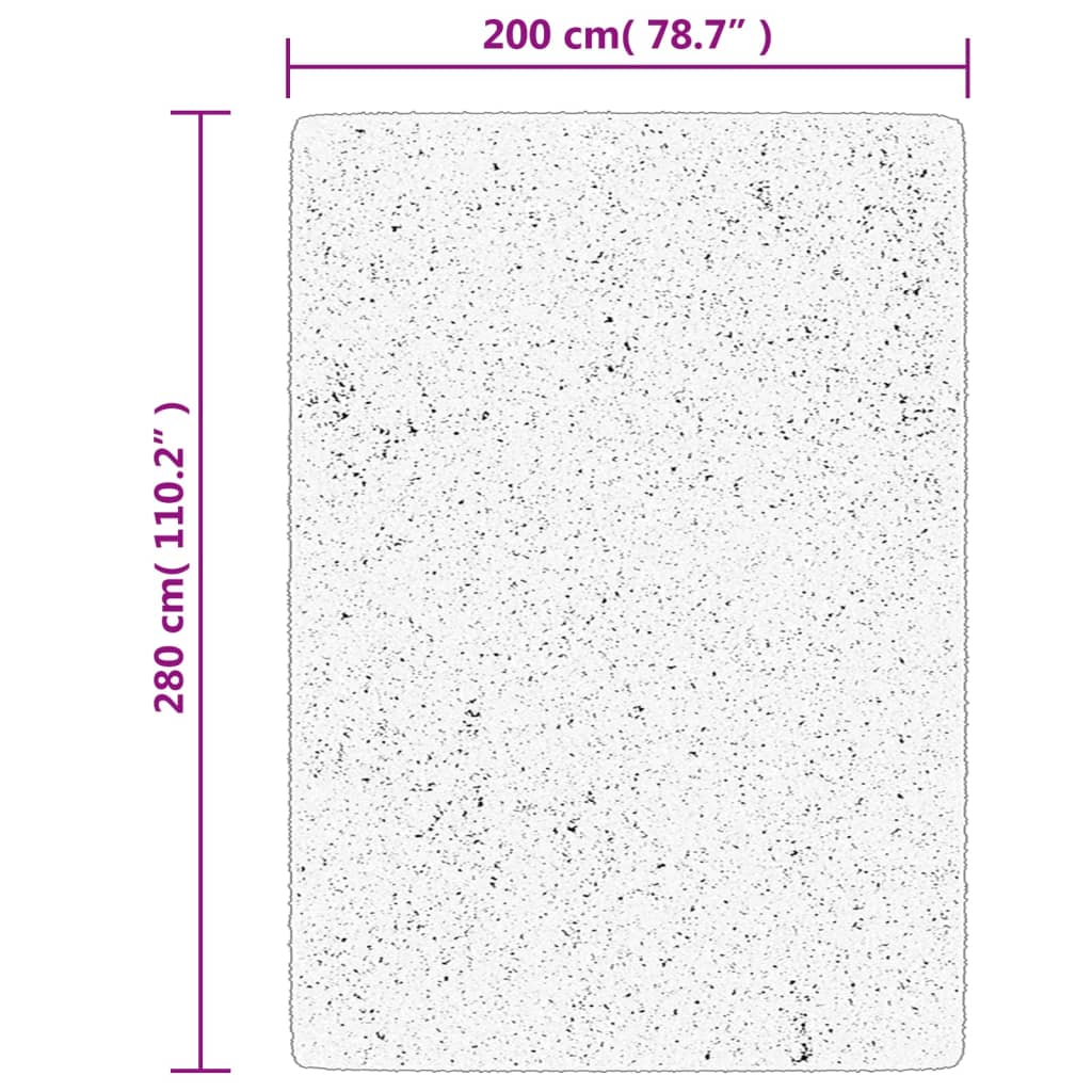 Teppich IZA Kurzflor Skandi-Stil Anthrazit 200x280 cm