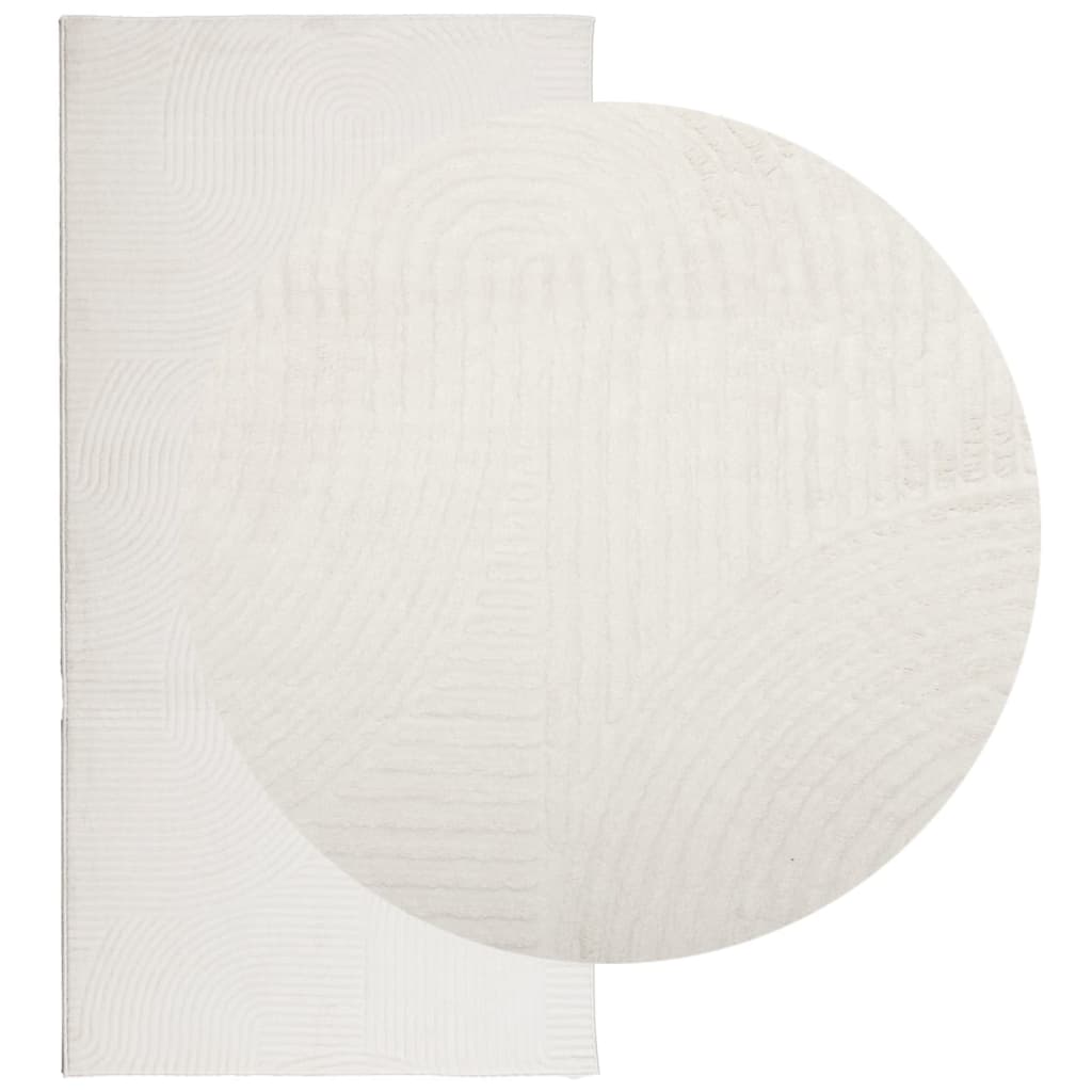 Teppich IZA Kurzflor Skandinavischer Look Creme 100x200 cm