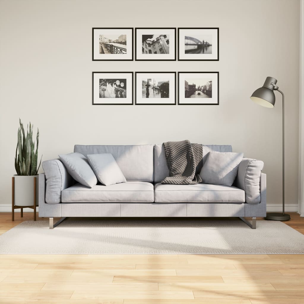 Teppich IZA Kurzflor Skandinavischer Look Creme 100x200 cm