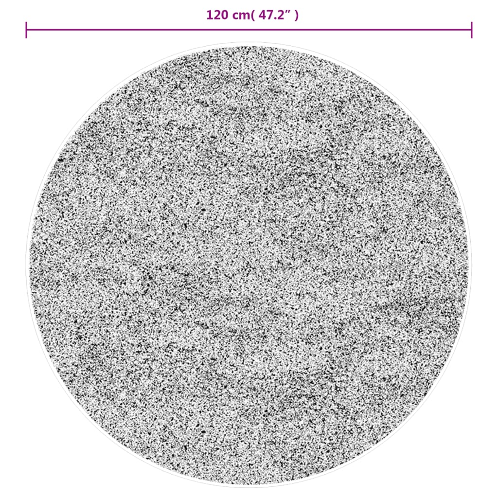 Teppich IZA Kurzflor Skandinavischer Look Grau Ø 120 cm