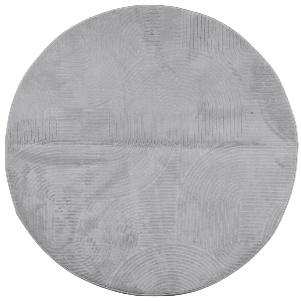Teppich IZA Kurzflor Skandinavischer Look Grau Ø 160 cm