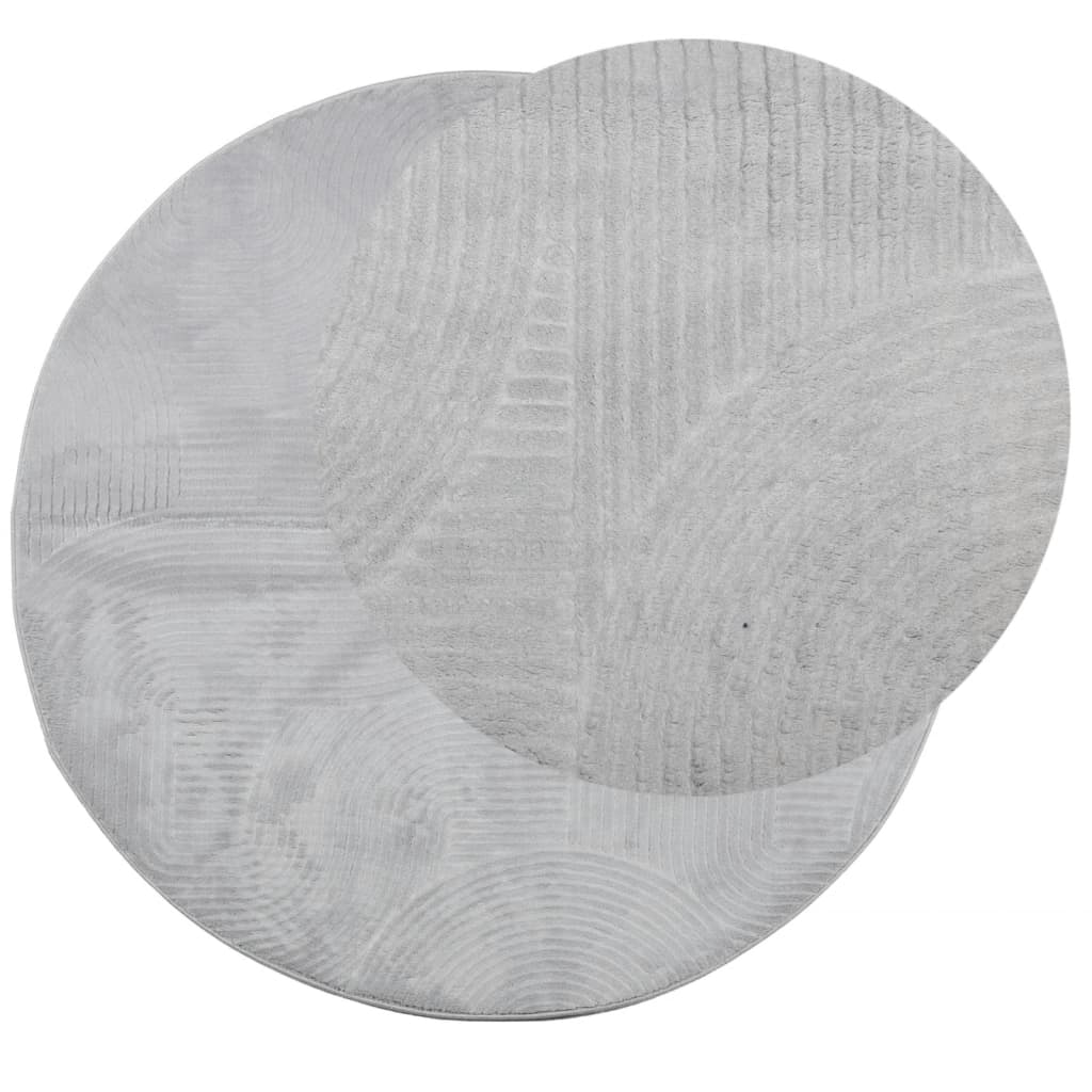 Teppich IZA Kurzflor Skandinavischer Look Grau Ø 160 cm