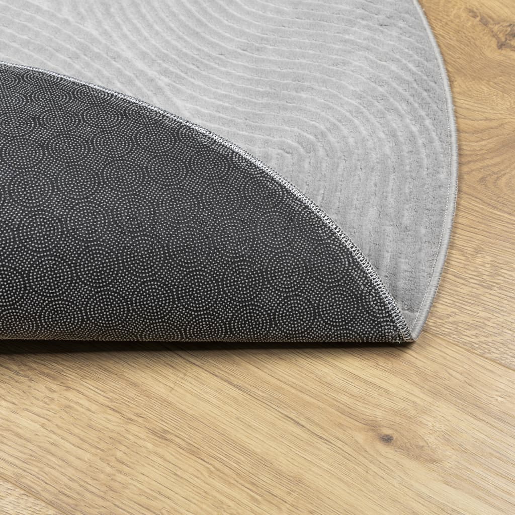 Teppich IZA Kurzflor Skandinavischer Look Grau Ø 160 cm