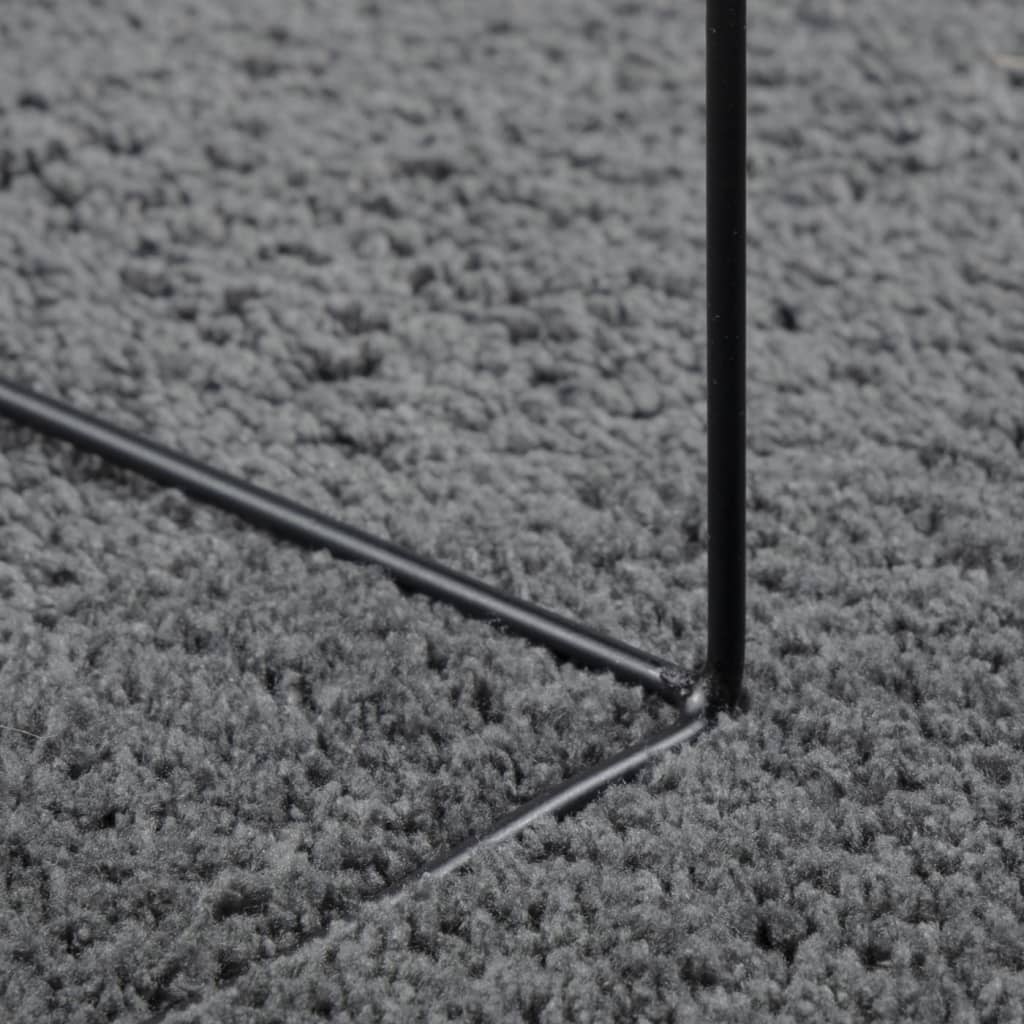 Teppich OVIEDO Kurzflor Anthrazit 120x120 cm