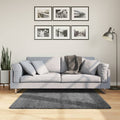 Teppich OVIEDO Kurzflor Anthrazit 120x120 cm