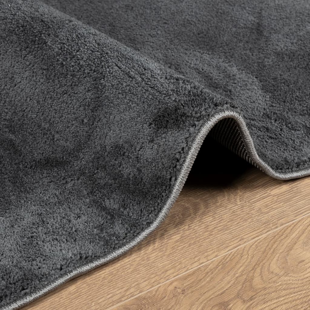 Teppich OVIEDO Kurzflor Anthrazit 240x240 cm