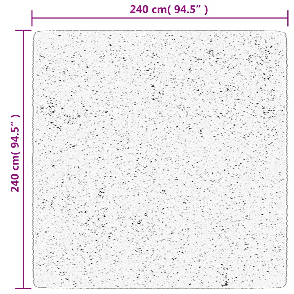 Teppich OVIEDO Kurzflor Anthrazit 240x240 cm