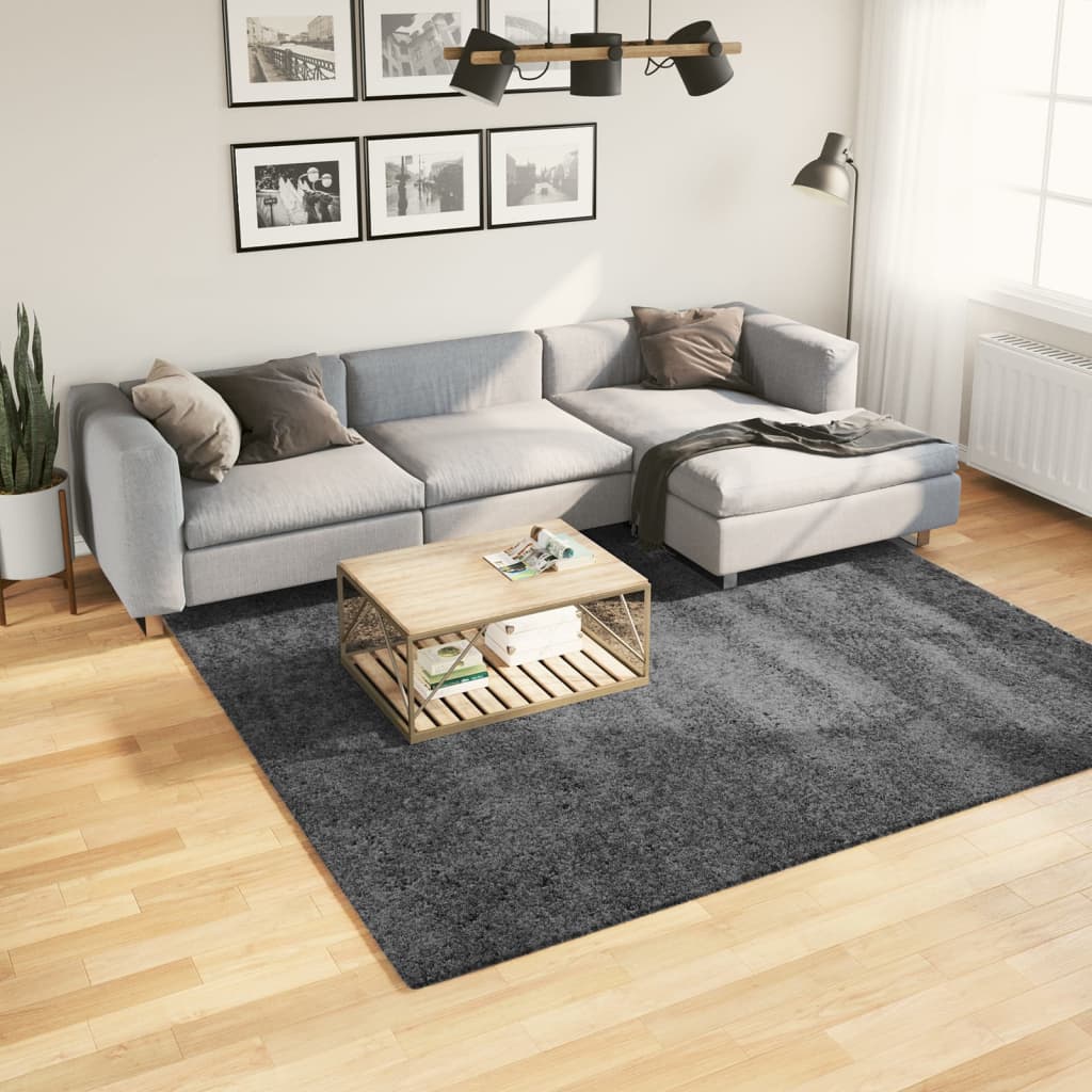 Teppich OVIEDO Kurzflor Anthrazit 240x240 cm