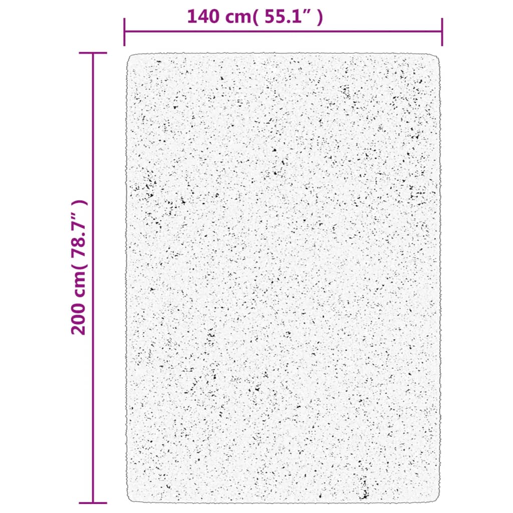 Teppich OVIEDO Kurzflor Creme 140x200 cm