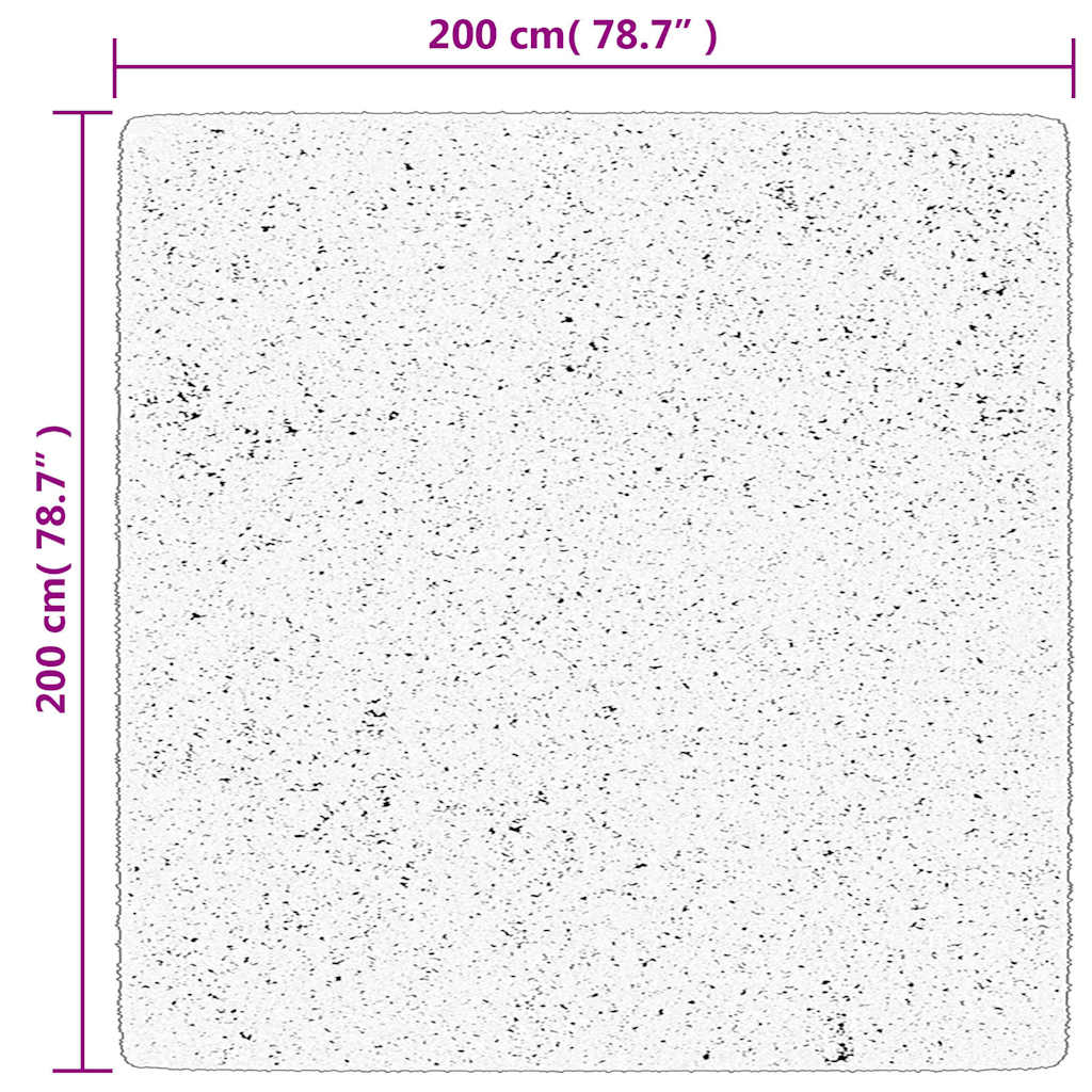 Teppich OVIEDO Kurzflor Creme 200x200 cm