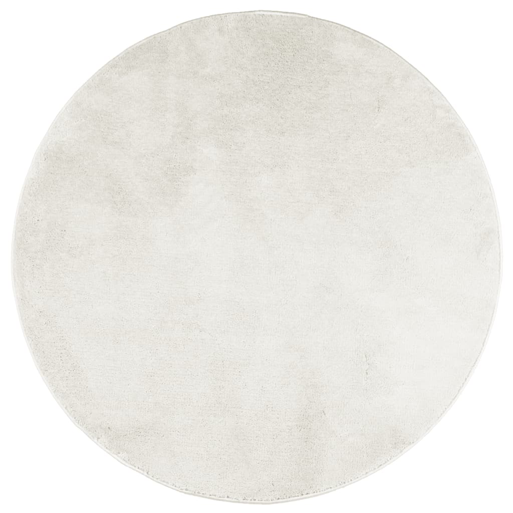 Teppich OVIEDO Kurzflor Creme Ø 160 cm