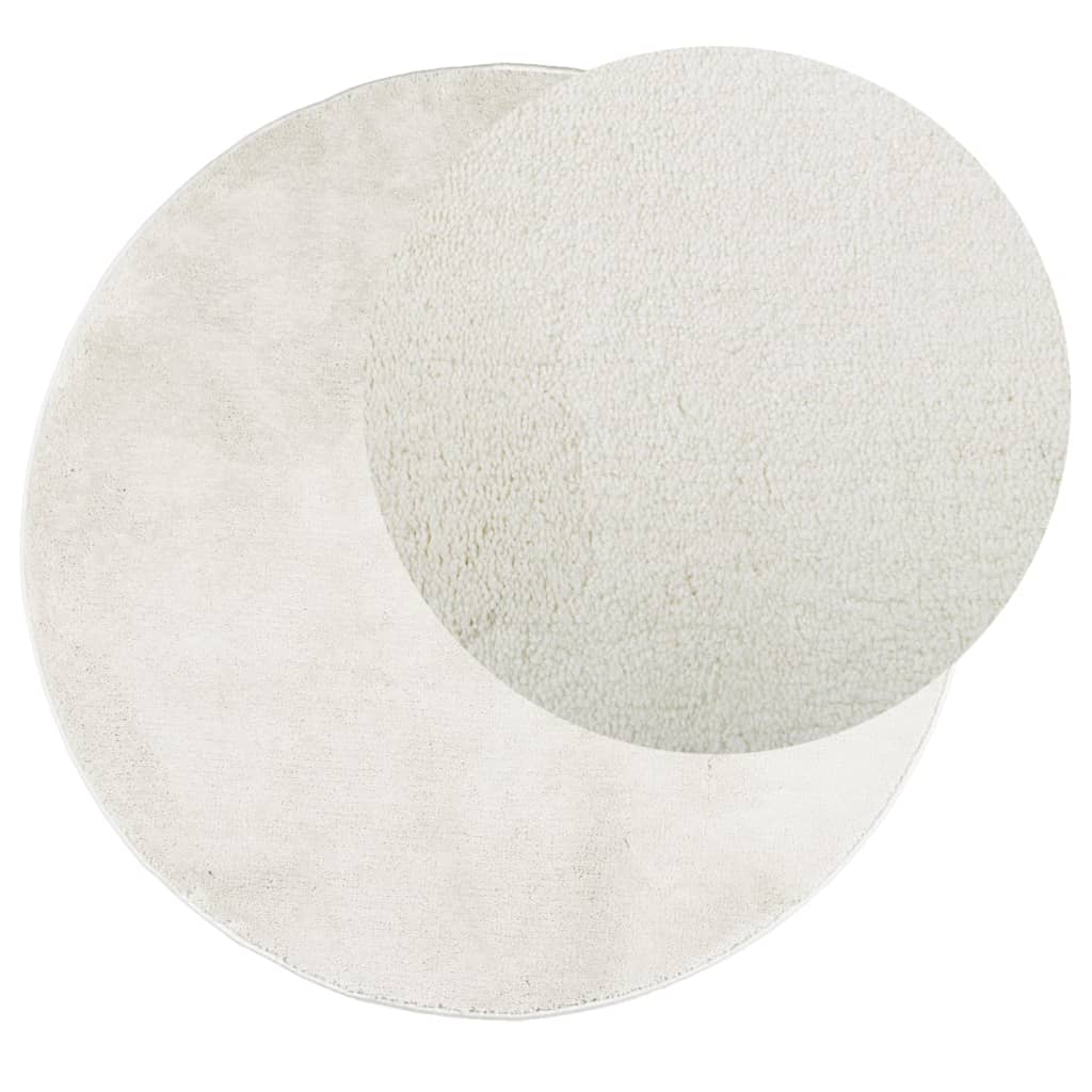 Teppich OVIEDO Kurzflor Creme Ø 160 cm
