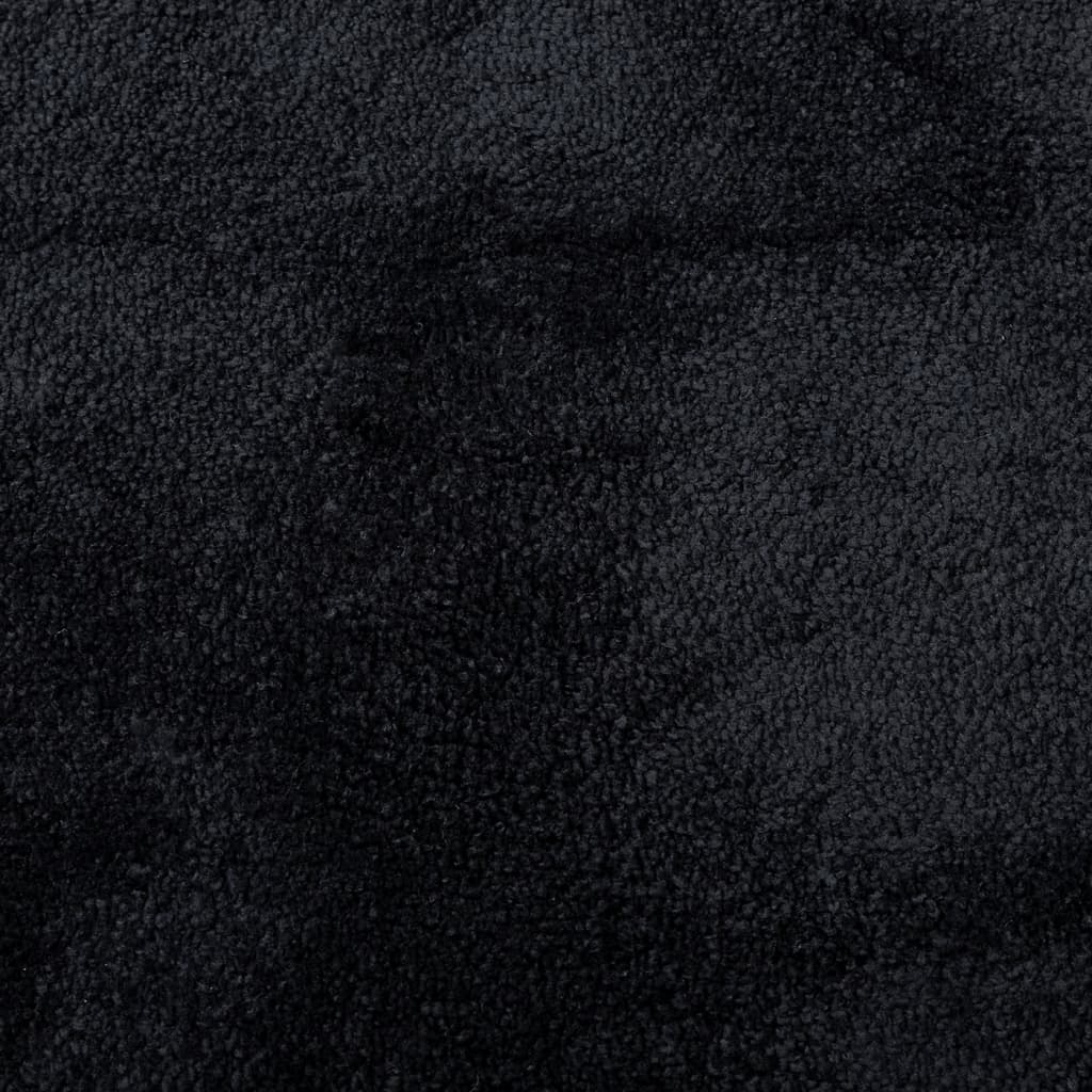 Teppich OVIEDO Kurzflor Schwarz 120x120 cm