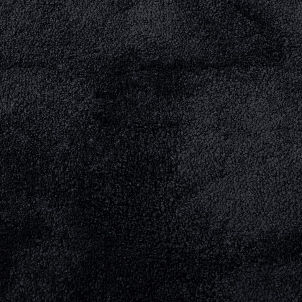 Teppich OVIEDO Kurzflor Schwarz 200x200 cm