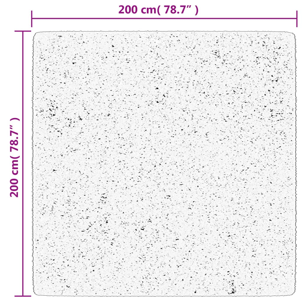 Teppich OVIEDO Kurzflor Schwarz 200x200 cm