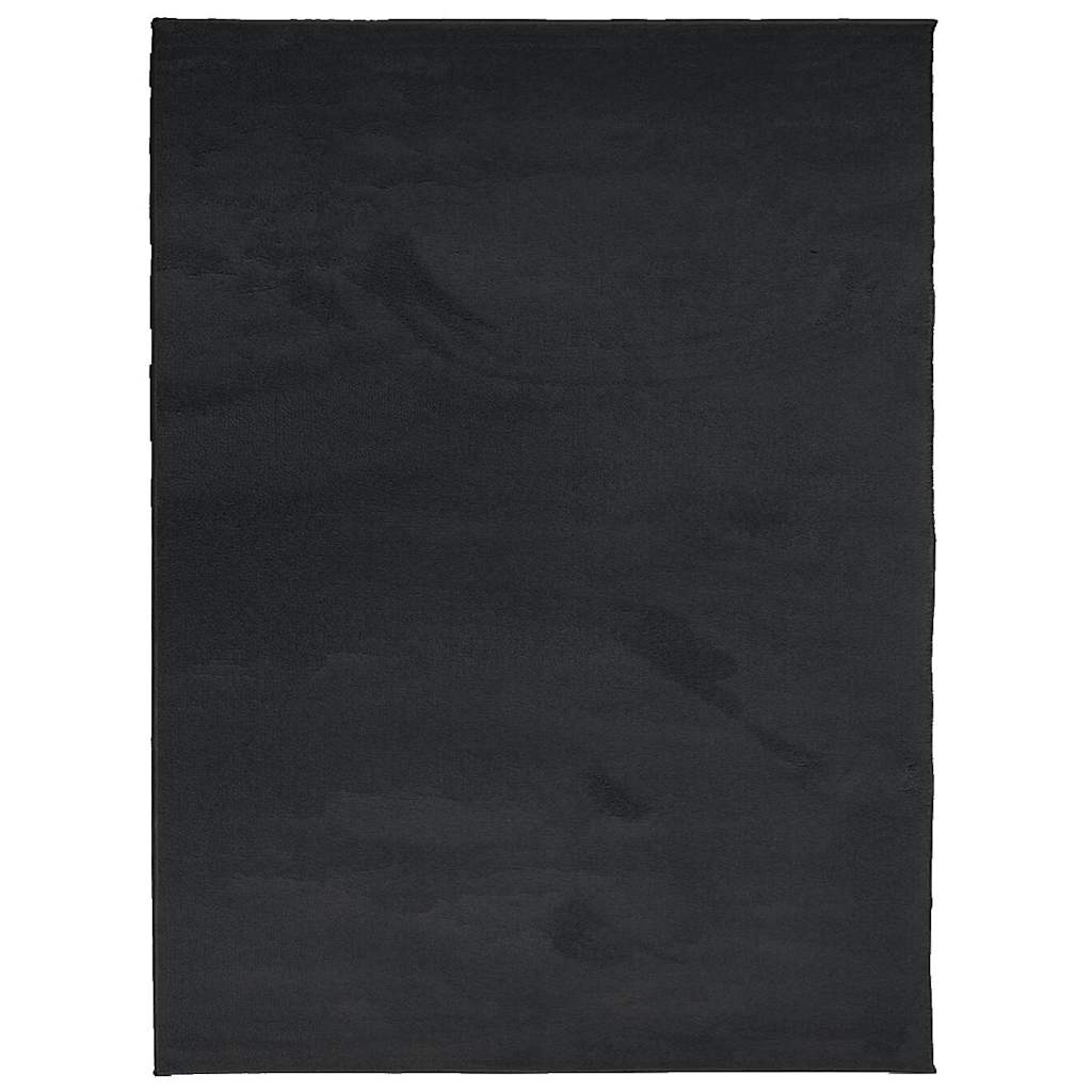 Teppich OVIEDO Kurzflor Schwarz 240x340 cm