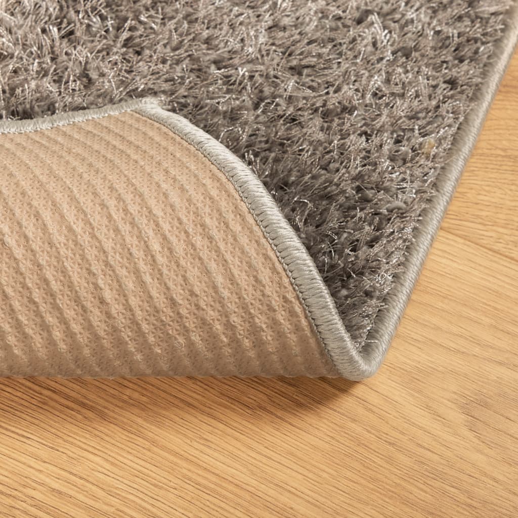 Teppich ISTAN Hochflor Glänzend Grau 120x170 cm