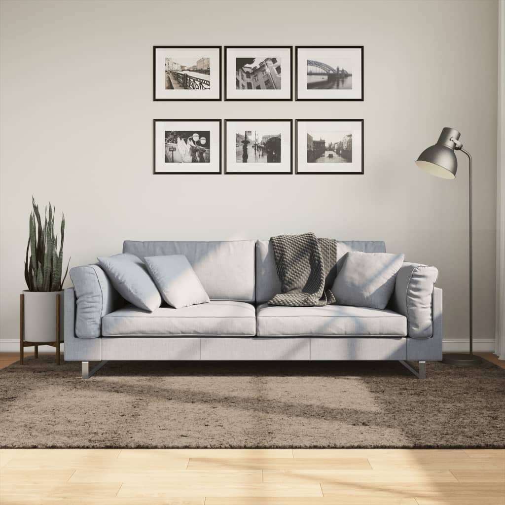 Teppich ISTAN Hochflor Glänzend Grau 160x230 cm