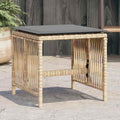 Gartenhocker Kissen 4Stk. Beigemischung 41x41x36 cm Poly Rattan