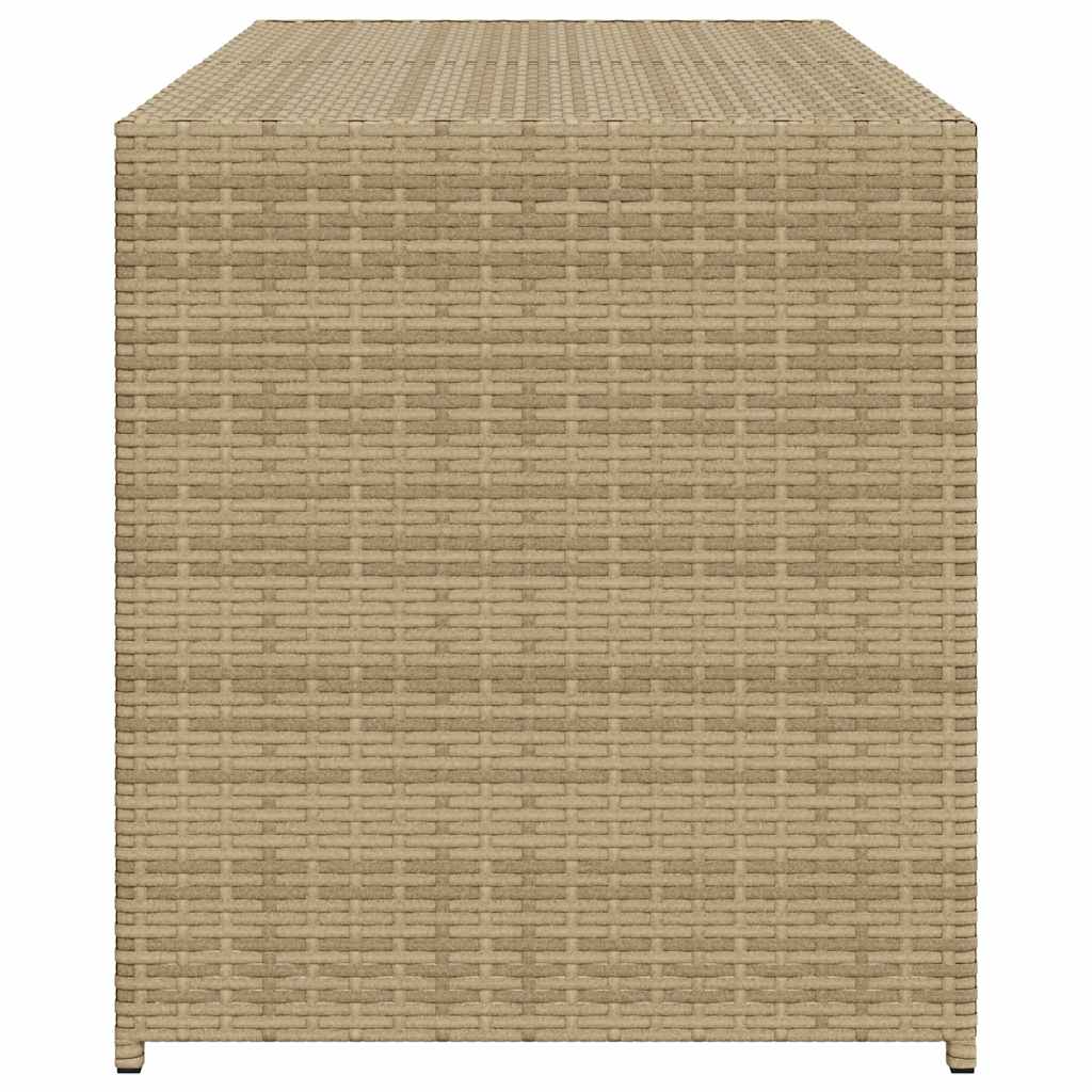Gartentruhe Beige 283L Poly Rattan