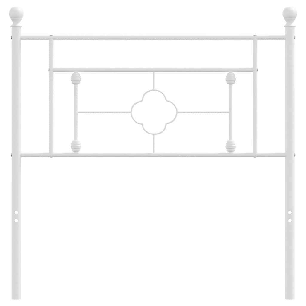 Ersatz-Kopfteil Metall Weiß 100 cm