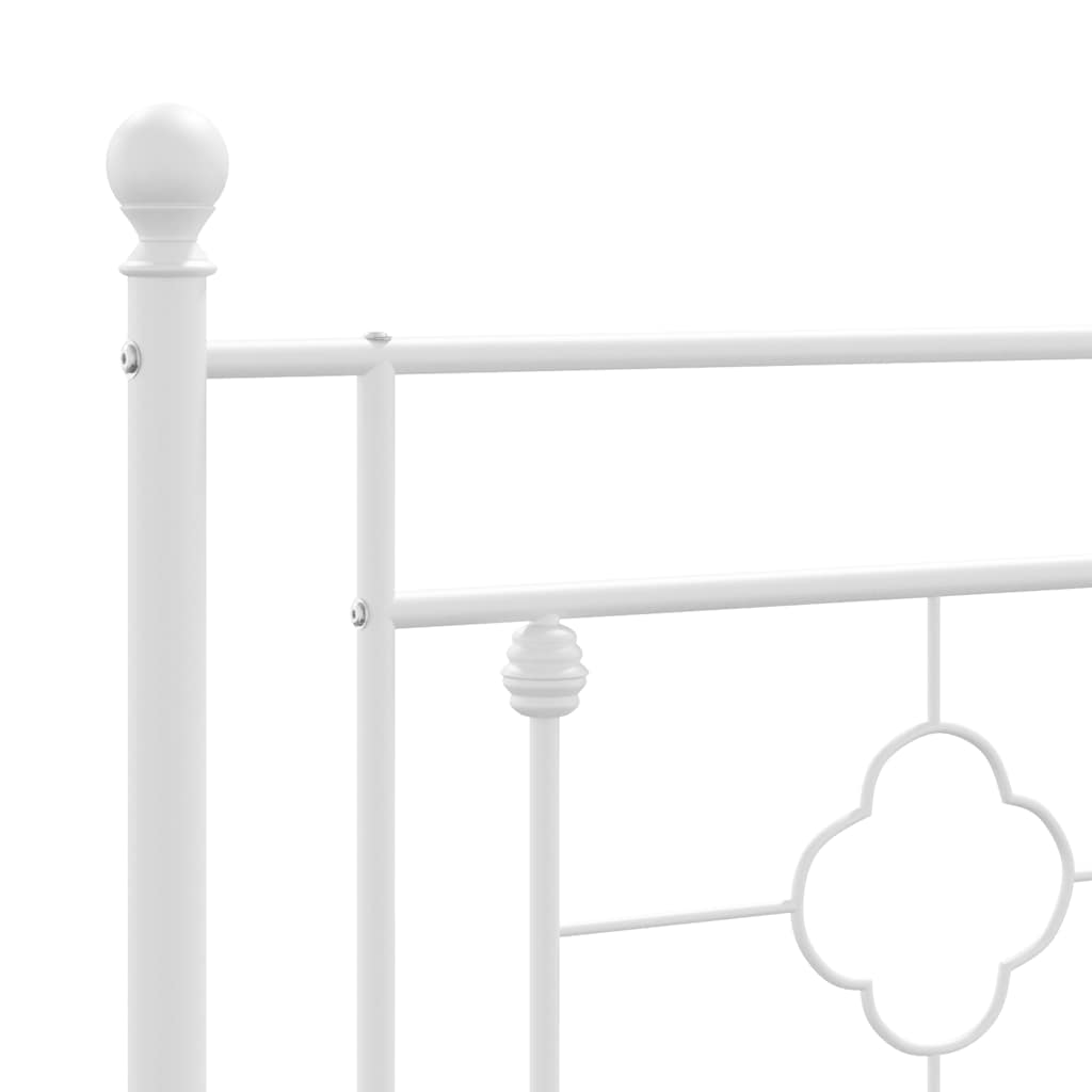 Ersatz-Kopfteil Metall Weiß 100 cm