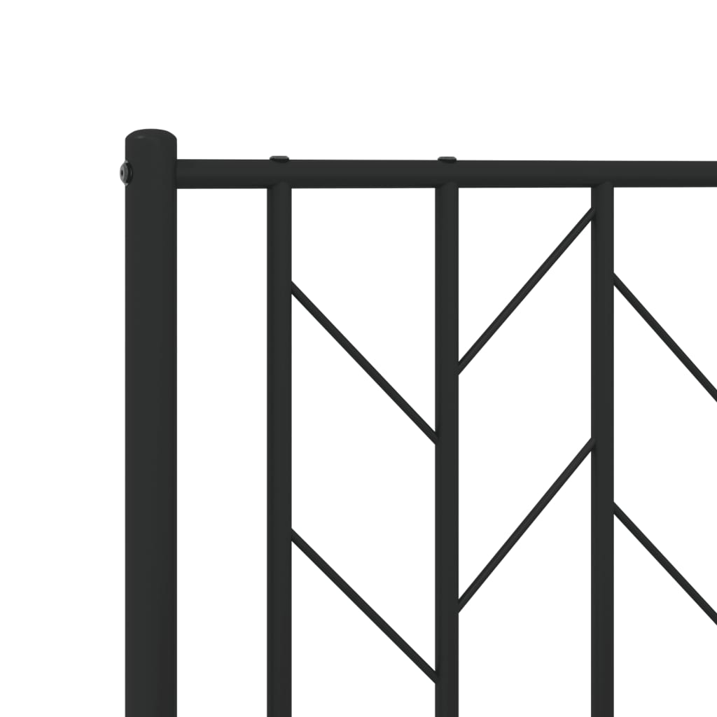 Ersatz-Kopfteil Metall Schwarz 90 cm