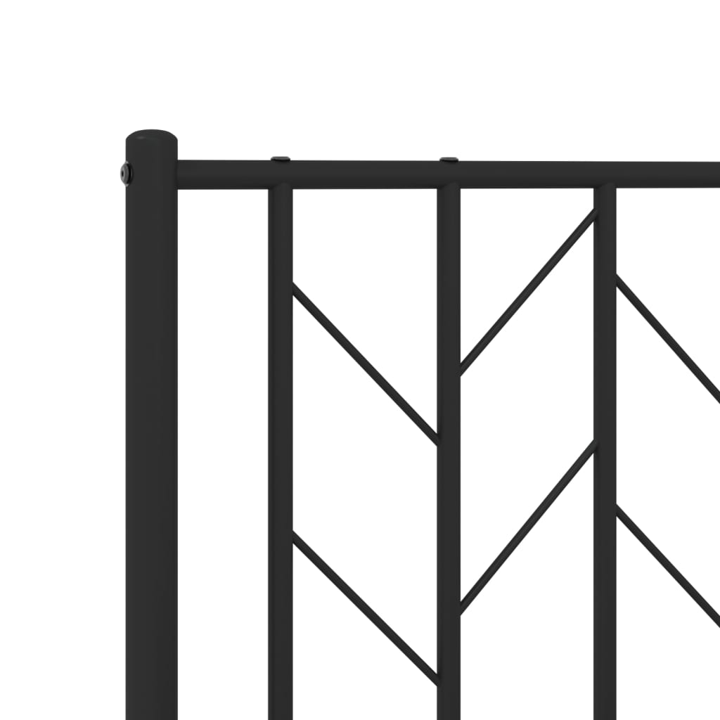 Ersatz-Kopfteil Metall Schwarz 150 cm