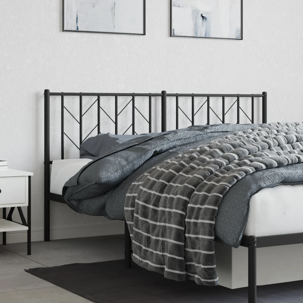 Ersatz-Kopfteil Metall Schwarz 160 cm