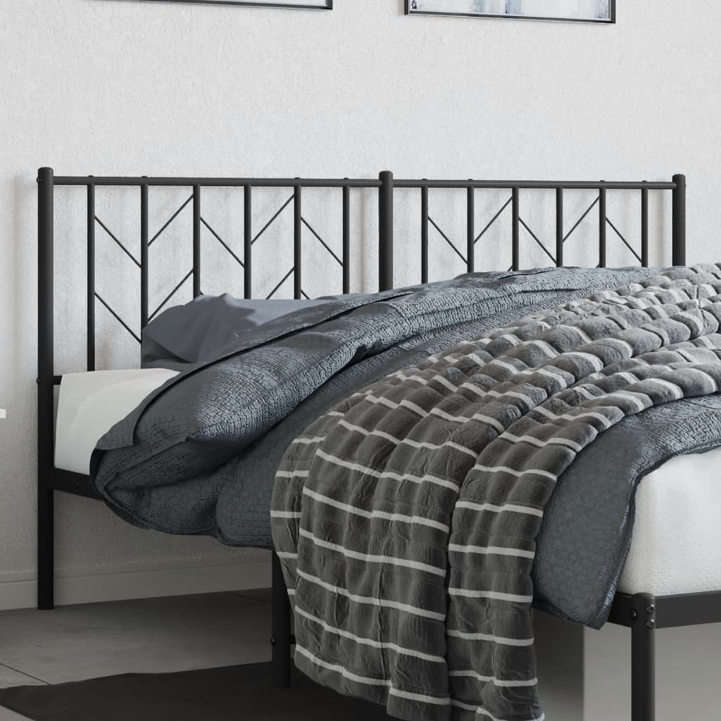 Ersatz-Kopfteil Metall Schwarz 160 cm